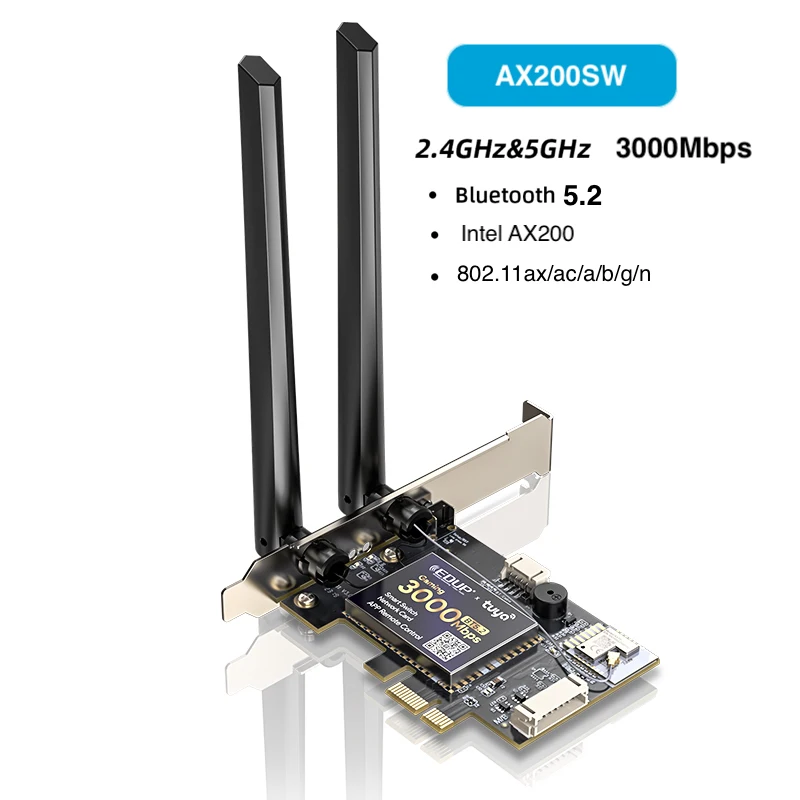 600 3000mbps, cartão de rede inteligente, bluetooth, reinicialização do computador