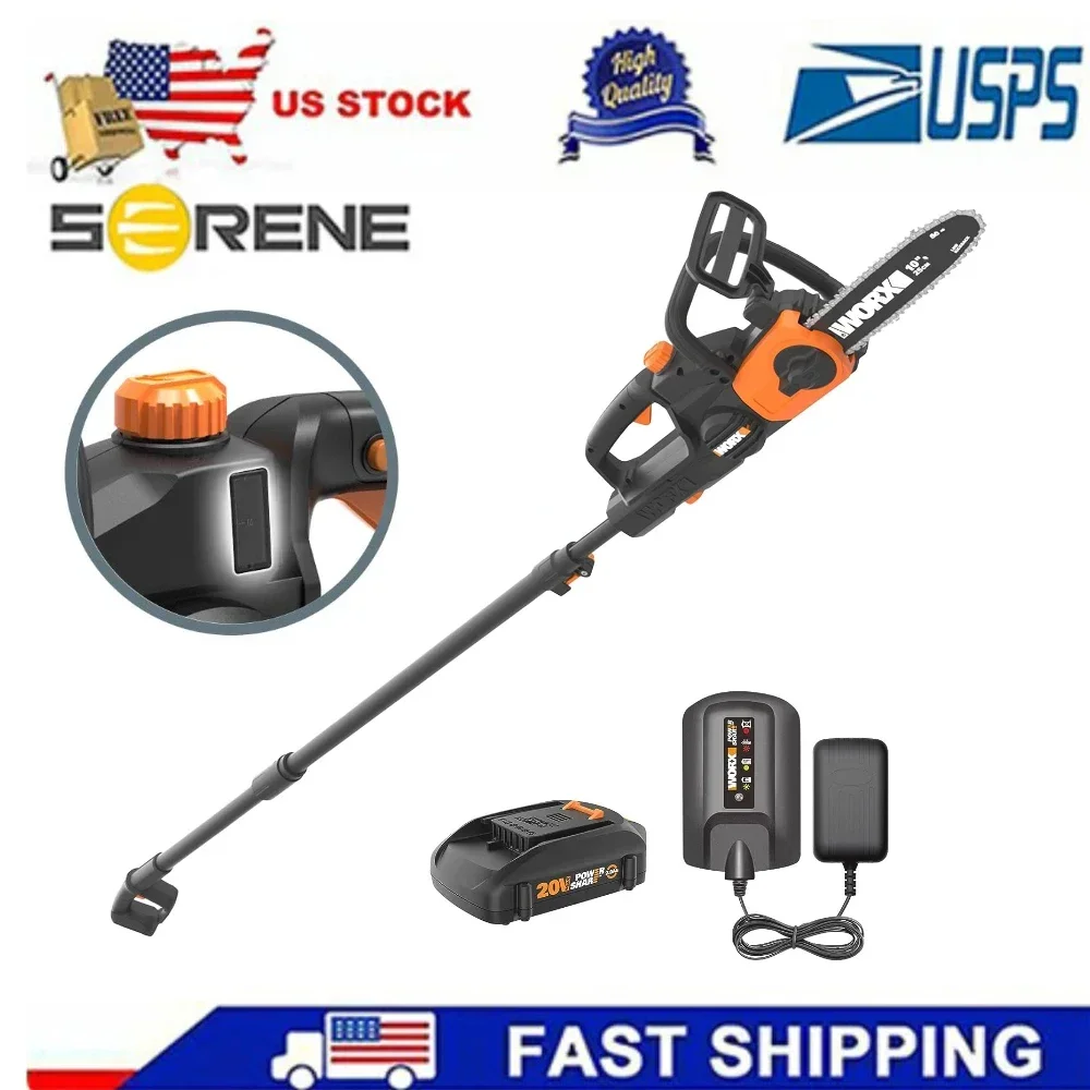 

Worx WG323 20V Power Share 10" Cordless Pole/Chain Saw with Auto-Tension (Battery & Charger Included)