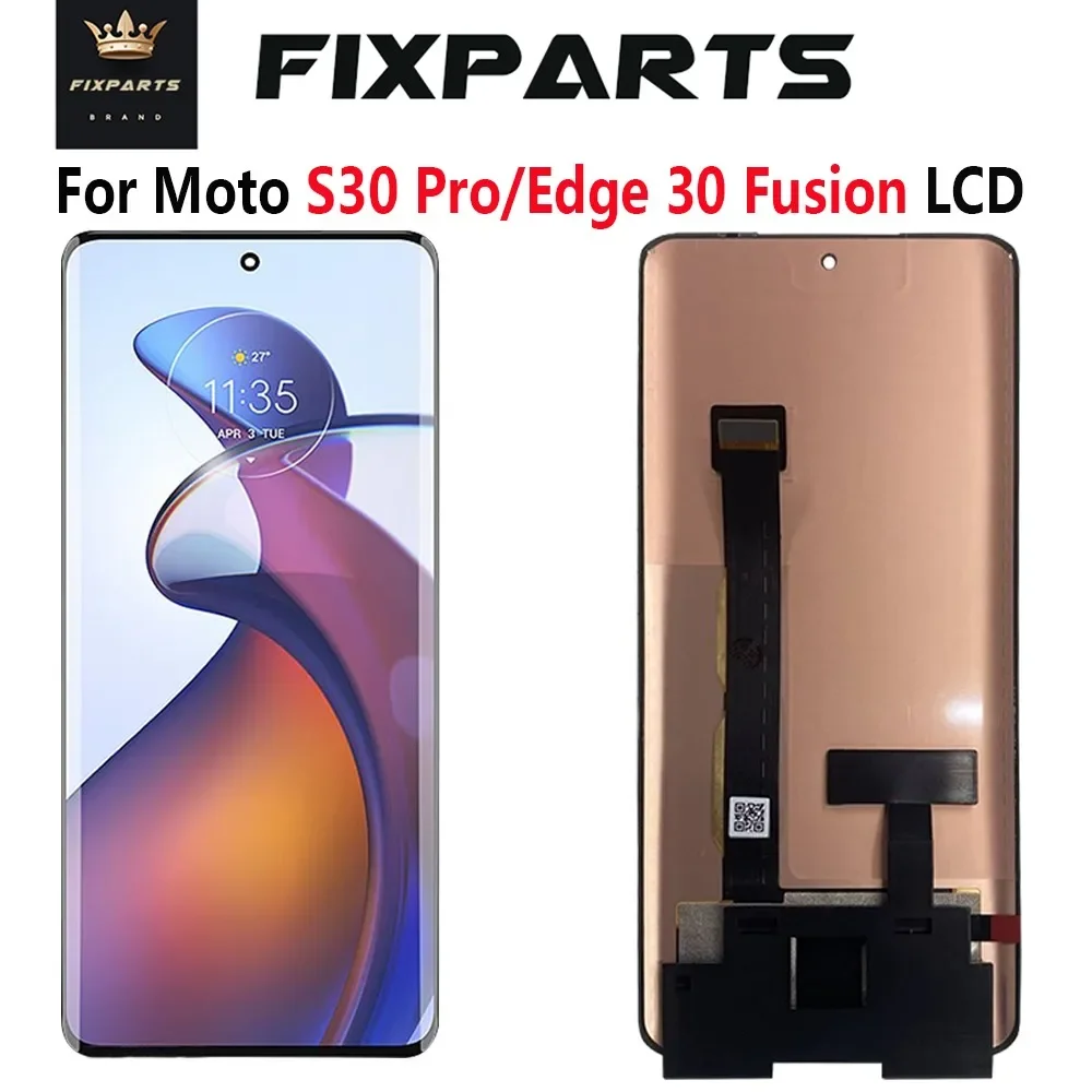 

ЖК-дисплей XT2243 для Moto S30 Pro, сенсорный экран с цифровым преобразователем в сборе, замена для Motorola Edge 30 Fusion, ЖК-дисплей