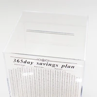 Y1UB Acrylic Money Saving Banks 365 Day Challenge Coin Jar for Personally Finance 2