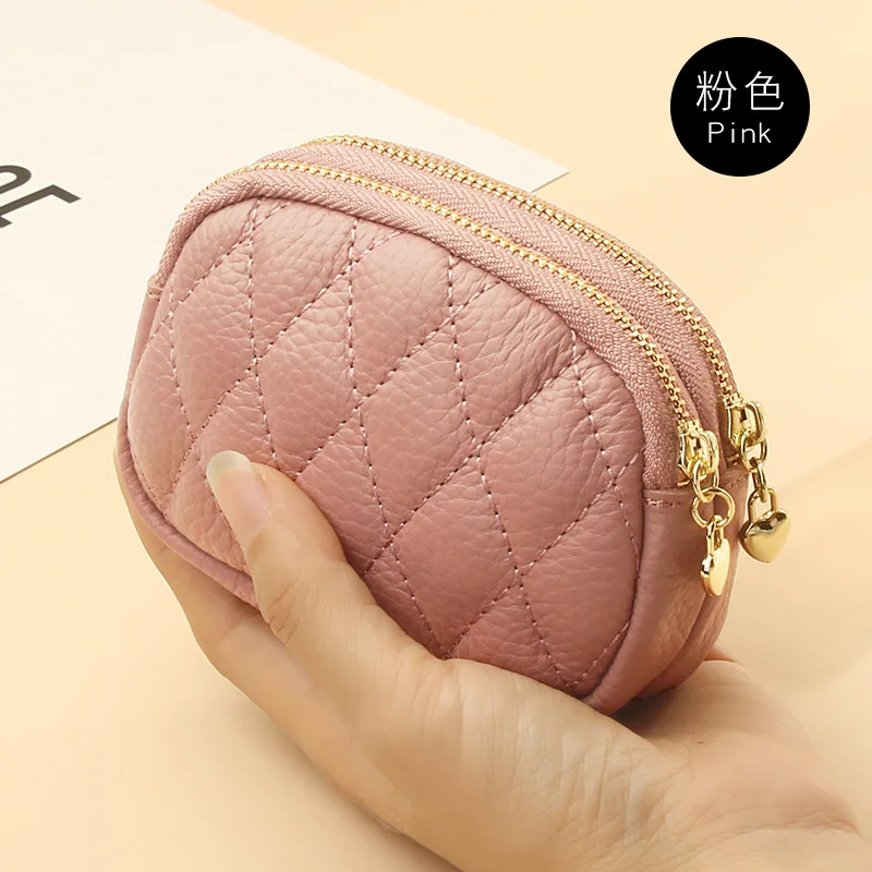 New Mini Coin Purse PU Leather Women Men Zipper Wallet Female Card