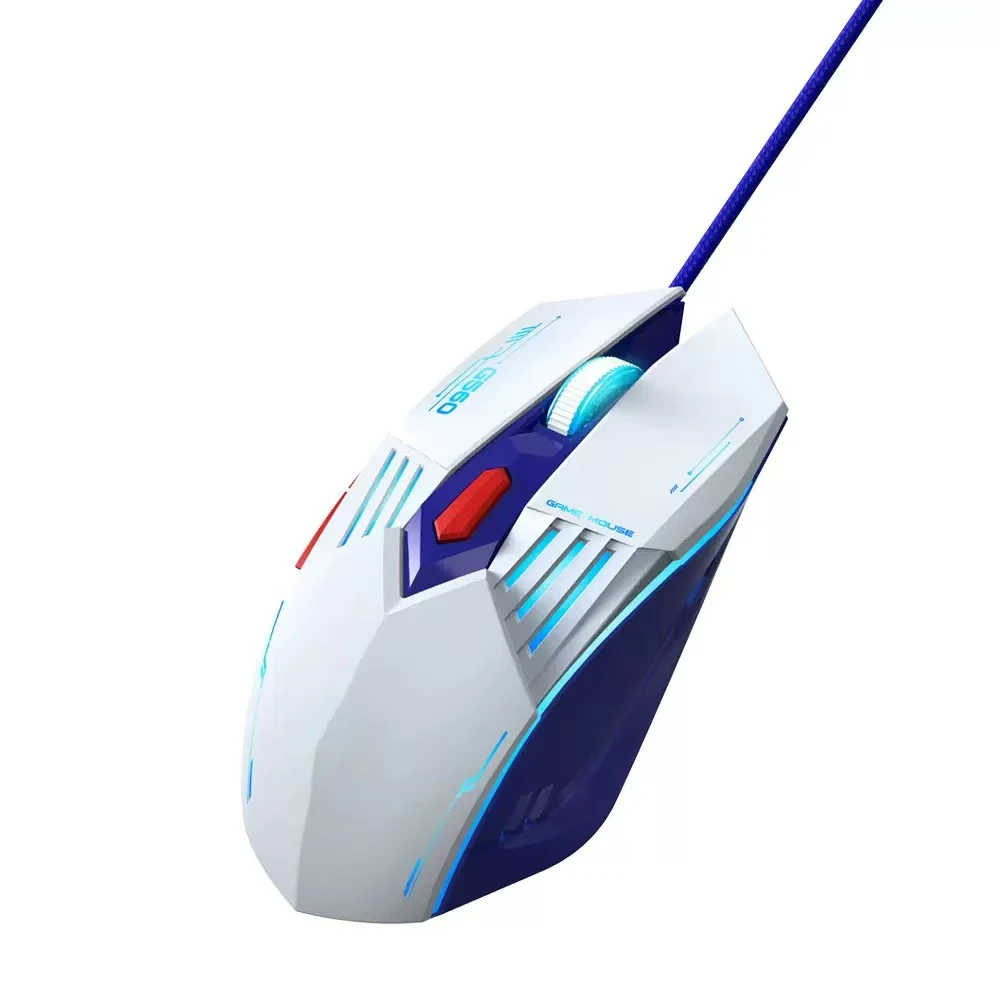 G560 마우스 유선 게임용 컴퓨터 사무용품 노트북 레이저 USB 케이블 마우스 RGB 백라이트 휠 인체공학적 3 DPI 조절 가능