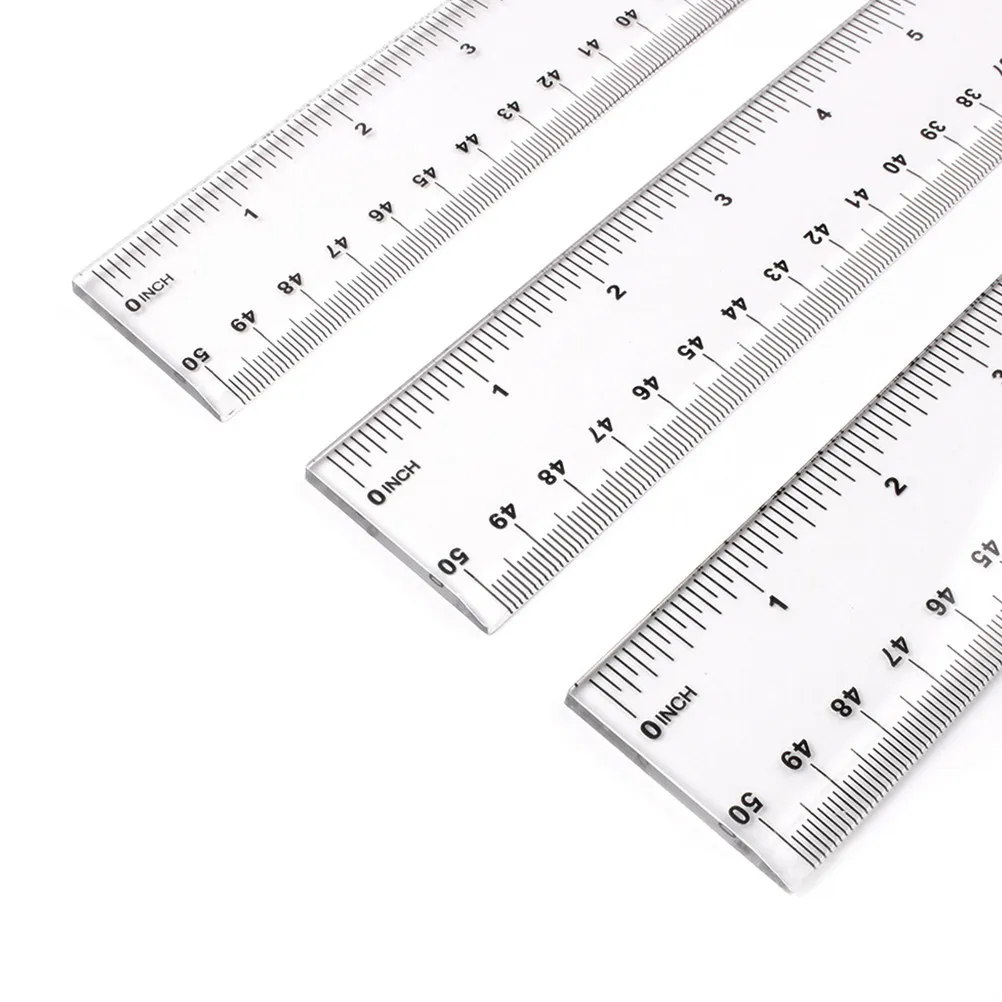 16Pcs 20Cm 프리미엄 플라스틱 자 일자형 측정 도구 학생 교사 학교 사무실 가정용 고정밀 투명 눈금