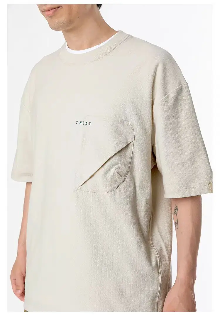 TMCAZ 24ss 3D Dual-Pocket Tee cotton material short sleeve t-shirt loose 3d cut silhouette urban outdoor gorpcore