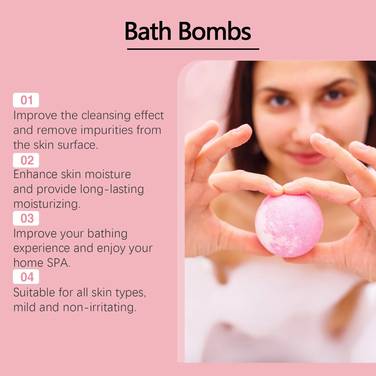 Coffret de bombes de bain à la rose et à l'extrait de fruit du dragon : aromathérapie, spa, relaxant, hydratant, parfum longue durée, nettoyant pour la peau_voghion.com