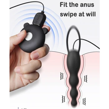 Mini Electric Pull Bead Novice Small Anal Plug Charging Male G-spot Anal Female Tail Sex Toys USB Waterproof Electric Anal Plug 1