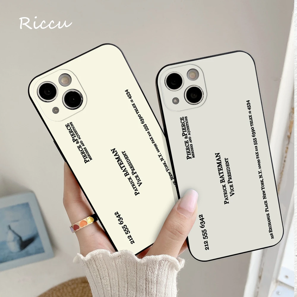 Patrick Bateman Business Card Phone Case For Iphone13 12 Pro 11 Pro Max