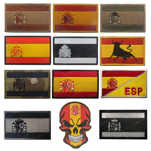 PARCHE BANDERA DE ESPAÑA 7X5 CMS (ROJO Y AMARILLO) POLICIA