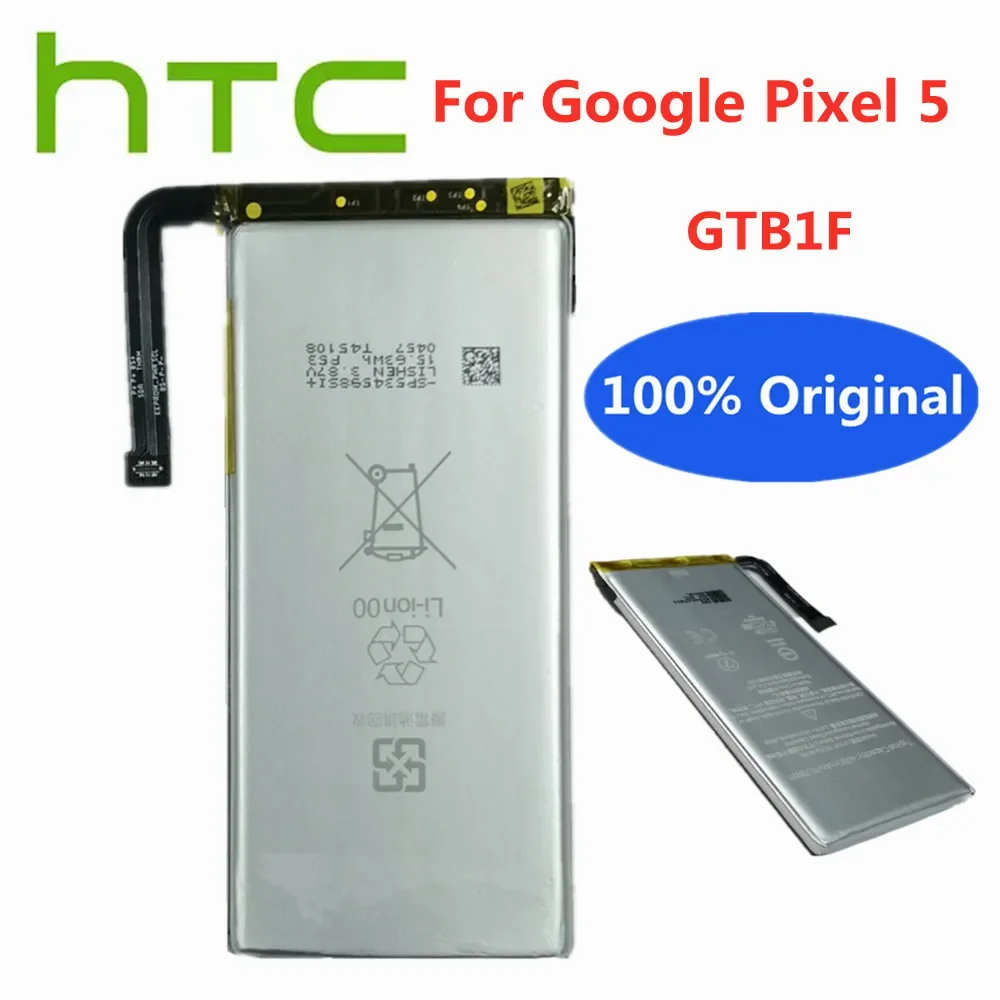 

Высококачественный 100% оригинальный аккумулятор GTB1F для HTC Google Pixel 5 Pixel5 GD1YQ GTT9Q 4080 мАч батареи быстро доставляют