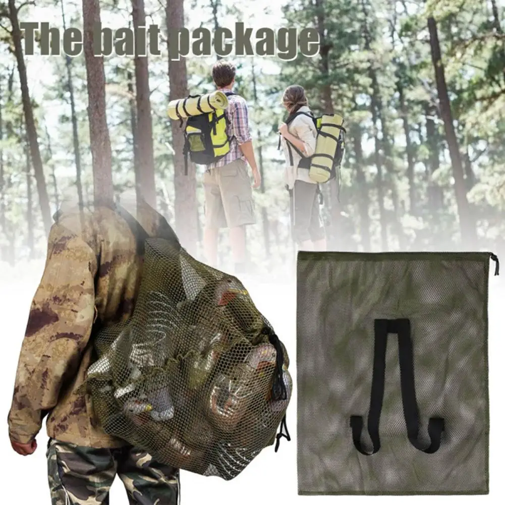 Nuovo Heavy-Duty Mesh Bag Pouch Design Con Coulisse Forniture Per Esterni Per Fake Duck Mallard Uccelli Acquatici Turchia Decoys
