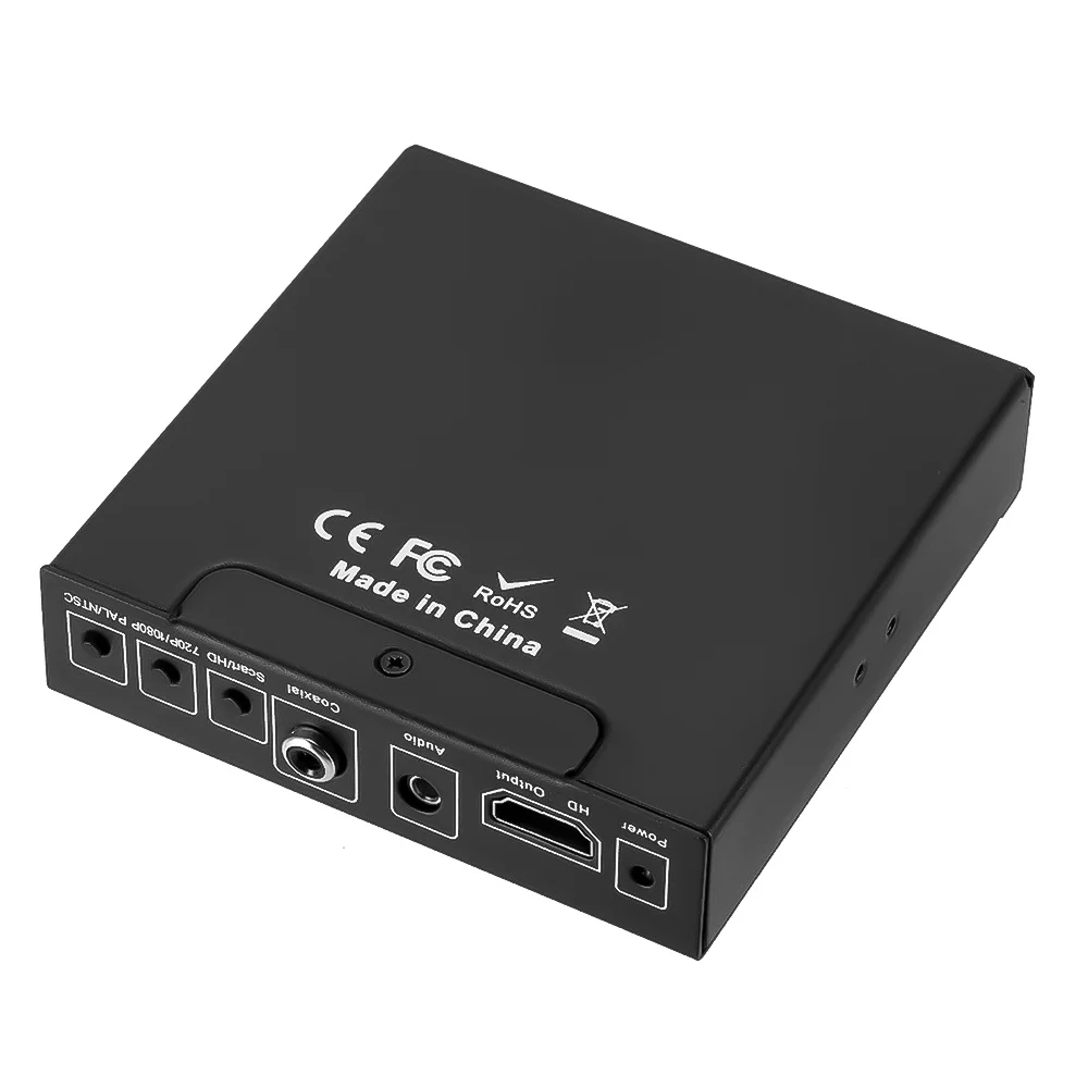 Full 1080P Digital SCART HD to HD Converter High Definition Video Converter EU/US Power Plug Adapter For HDTV hd video converter