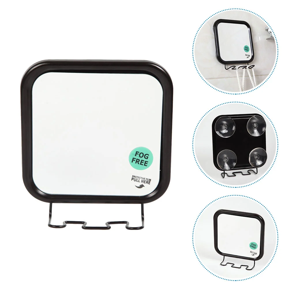 Razor Holder for Shower Fogless Mirror Makeup with Hook Mirrors Punch-free Bathroom 6