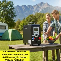 Chauffe-eau sans réservoir au propane portable, rechargeable, batterie et pompe DC12V pour douches de camping en plein air et camping-car 6