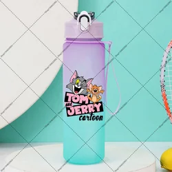 Tom and Jerry 750ml Cartoon Sports Water Bottle with Straw - Cute Anime Print (MHLS315)
