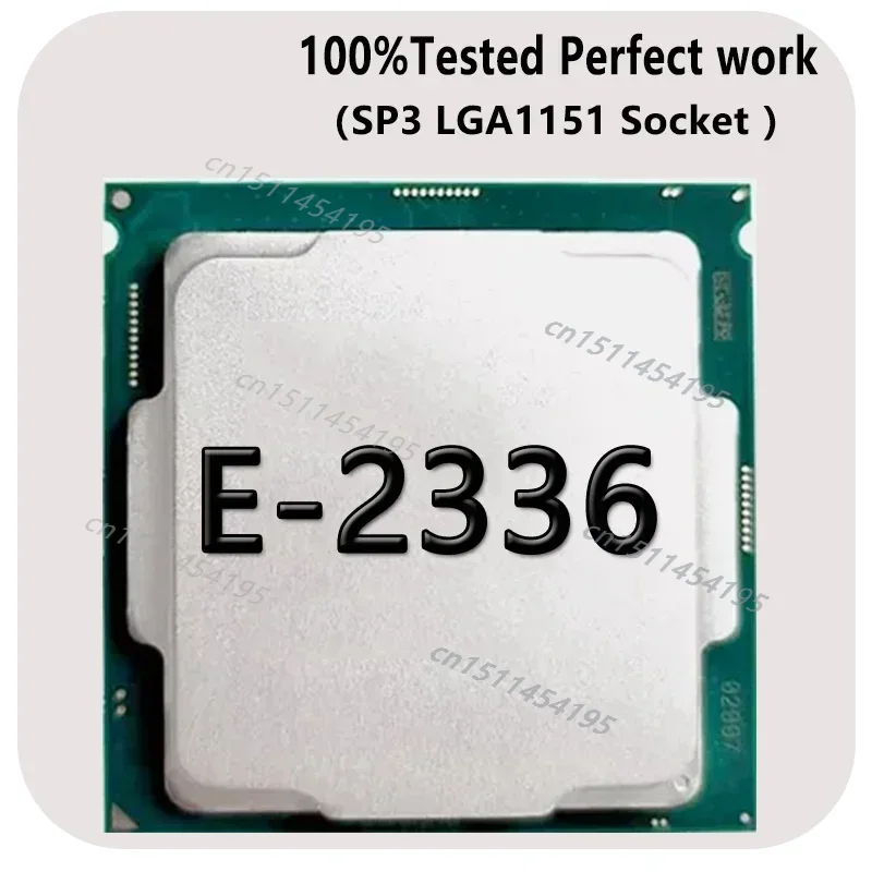 C256 마더보드용 고품질 Xeon platiunm E-2336 공식 버전 CPU 12MB 2.9GHZ 6코어/12Therad 65W 프로세서 LGA-1200