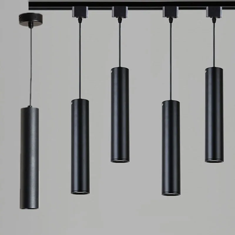 Luces LED colgantes cilíndricas, lámparas de tubo largo de 5W para