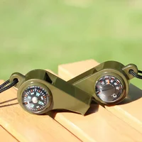 Feriales 7-in-1 Multifunktionale Überlebenspfeife – Ultraleichtes Signal- & Notfall-Tool – Robustes ABS mit Nylon-Umhängeband für Outdoor, Wandern & Sport 1