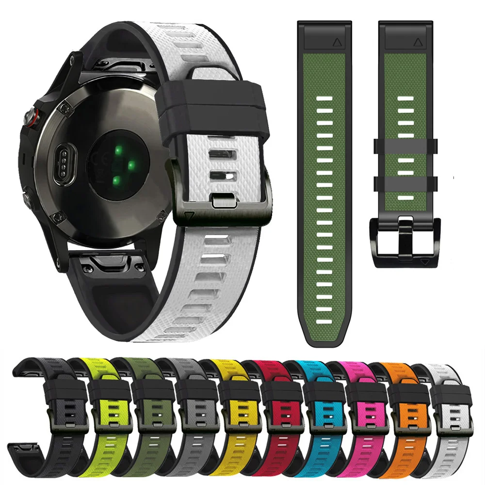 22Mm 26Mm Silicone Quick Easy Fit Strap For Garmin Instinct/Approach S60 S62/Marq/Tactix Delta/D2 Bravo/Descent Mk1 2 Watchband