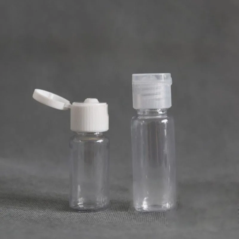 10-Piece Set of Leak-Proof Refillable Travel Bottles with Flip Caps (5ml-100ml)