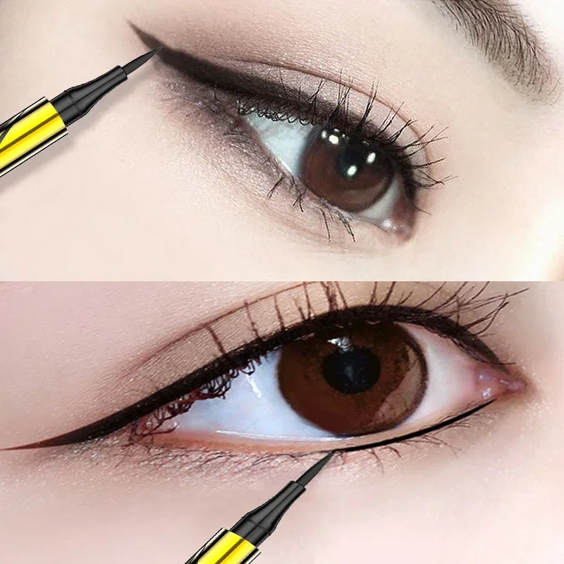 Liquid Eyeliner Black Waterproof Long Lasting Quick Drying Not Bloom Natural Pen Cosmetic Tools