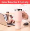 2Pcs Silicone Boot for Stanley Quencher Tumbler Protective Cup Bottom Sleeve Cover Cup Accessories Fits H2.0 30oz 40oz 5