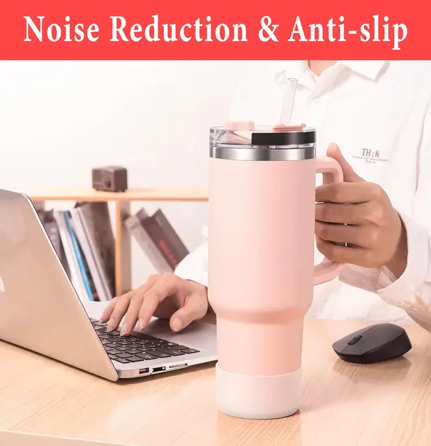 2Pcs Silicone Boot for Stanley Quencher Tumbler Protective Cup Bottom Sleeve Cover Cup Accessories Fits H2.0 30oz 40oz 5