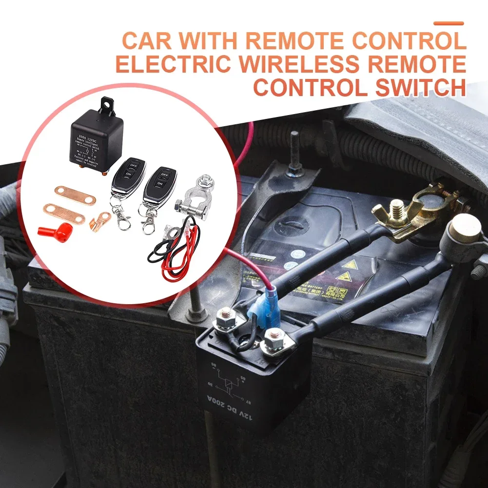 Car Battery Intelligent Breaker DC 12V Wireless Remote Cut Off Isolator 200A Master Switches 433MHz Wireless Disconnect Isolator