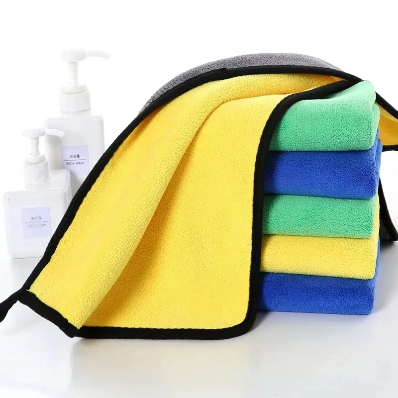Microfiber Car Wash Towel 3pcs Super Absorbency Car Cleaning Cloth Premium One-Time Drying Microfiber Auto Towel Water Absorptio