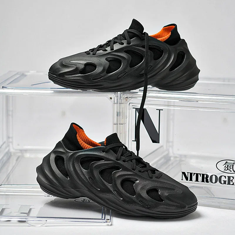 Sports Shoes Men's Large Size Casual Sports Shoes Round Toe Thick Bottom