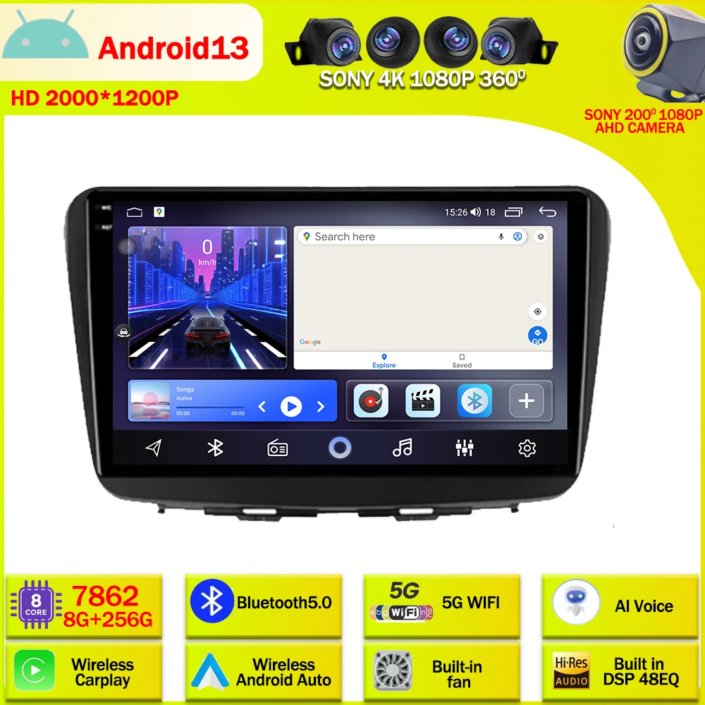 

Автомагнитола на Android 13, мультимедийный видеоплеер с GPS-навигацией для Suzuki Baleno 2 2015 - 2022 Carplay 4G BT, головное устройство без 2din dvd