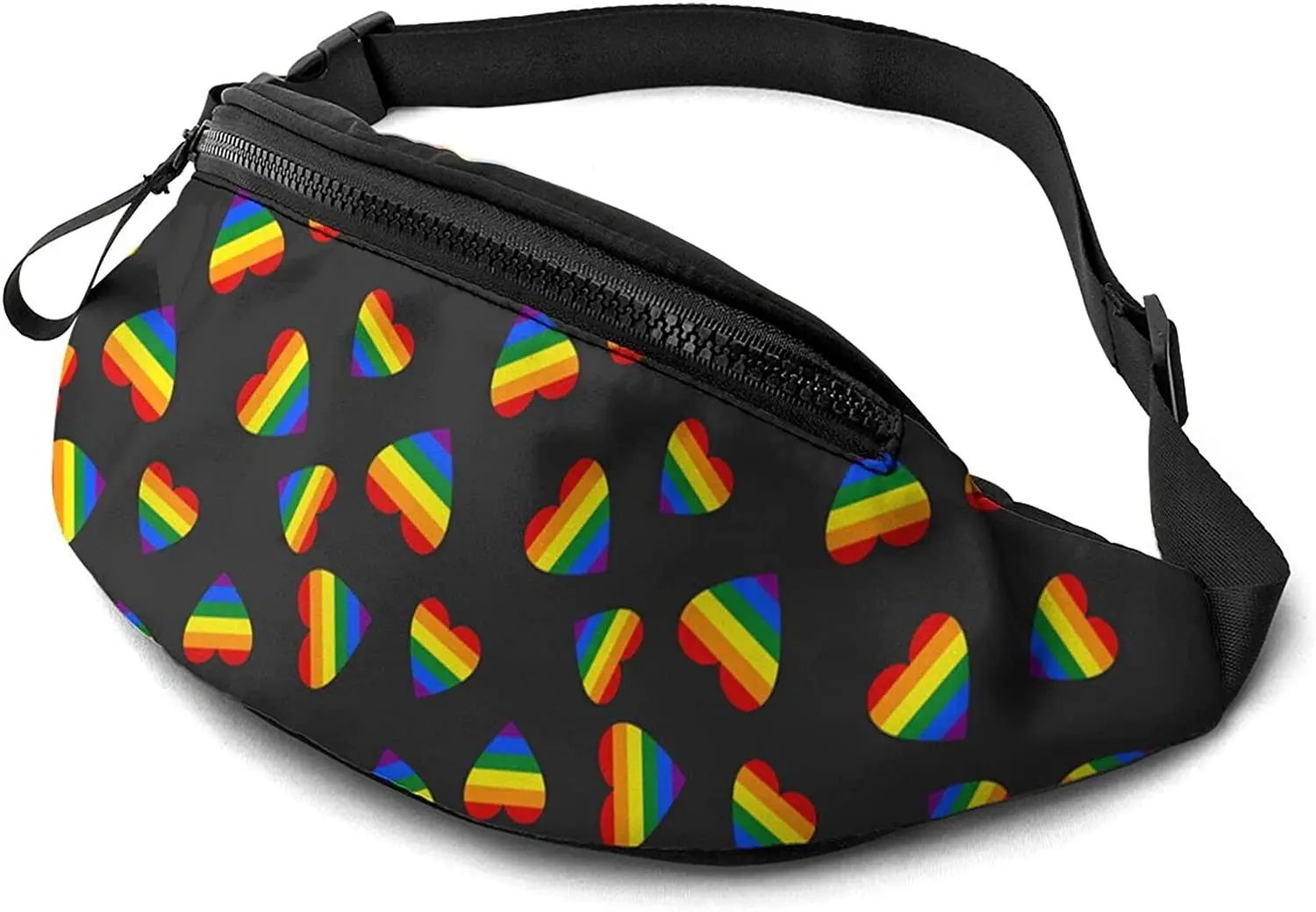 

Повседневная поясная сумка для мужчин и женщин, радуга, сумочка гей Pride Heart с регулируемым ремнем для путешествий, спорта, бега