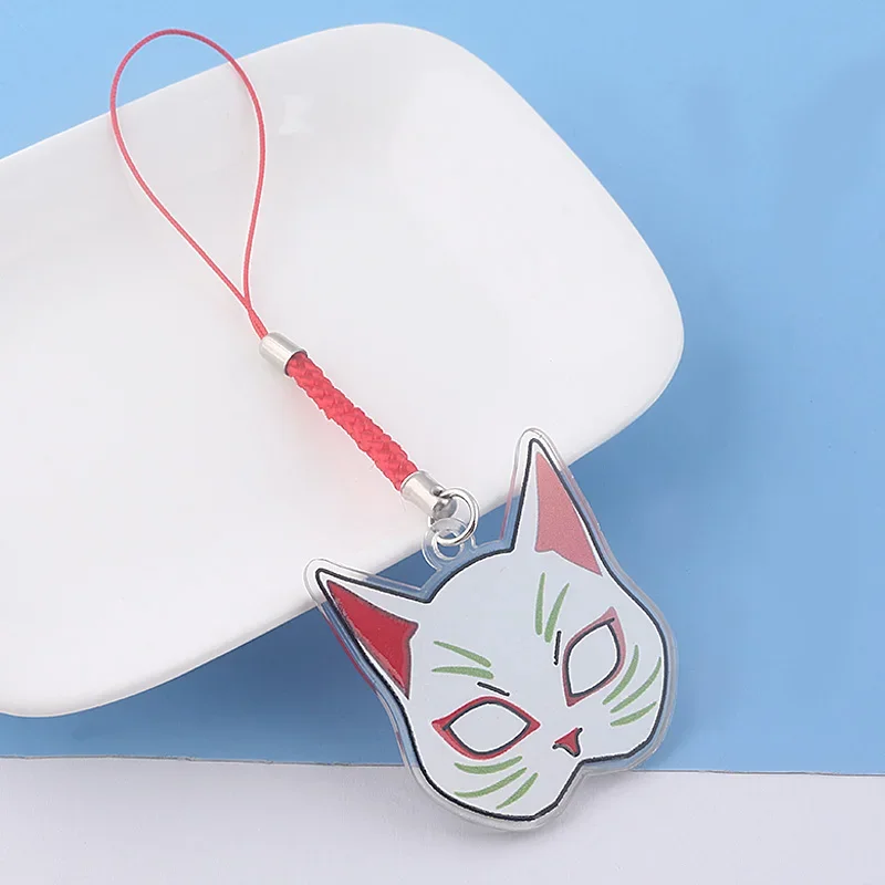 A Whisker Away 키체인 미요 사사키 고양이 마스크 아크릴 펜던트 키체인 여성용 남성용 열쇠고리 쥬얼리 선물