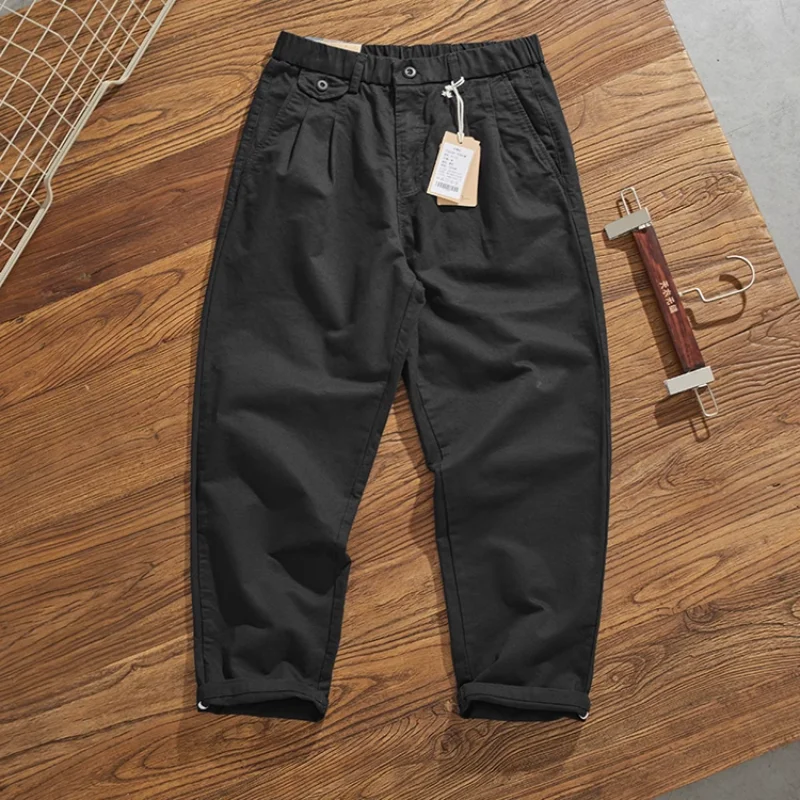 Simple CHINO straight cone overalls boys loose fashion brand street popular casual long pants INS 3