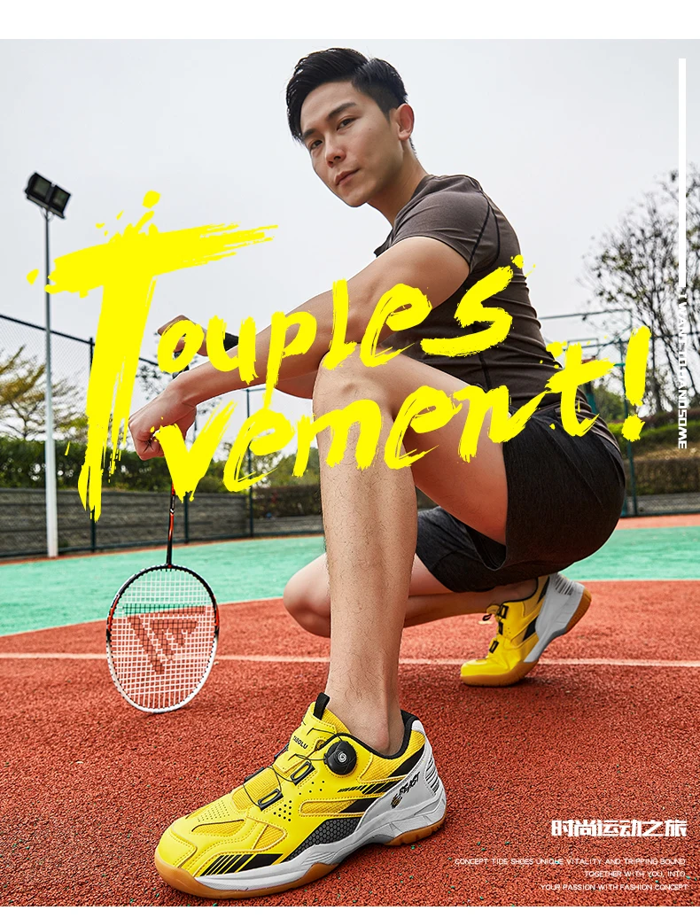 Description Picture 6 of item2023 Brand Badminton Shoes for Men Women Sports Professional Volleyball Sneakers Men Breathable Lightweight Table Tennis Shoes