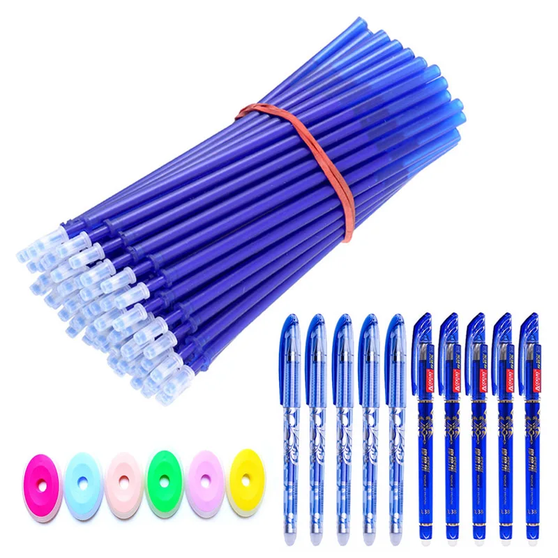 100+16pc Erasable Pen Set 0.5mm Washable Handle Magic Gel Pens Refills