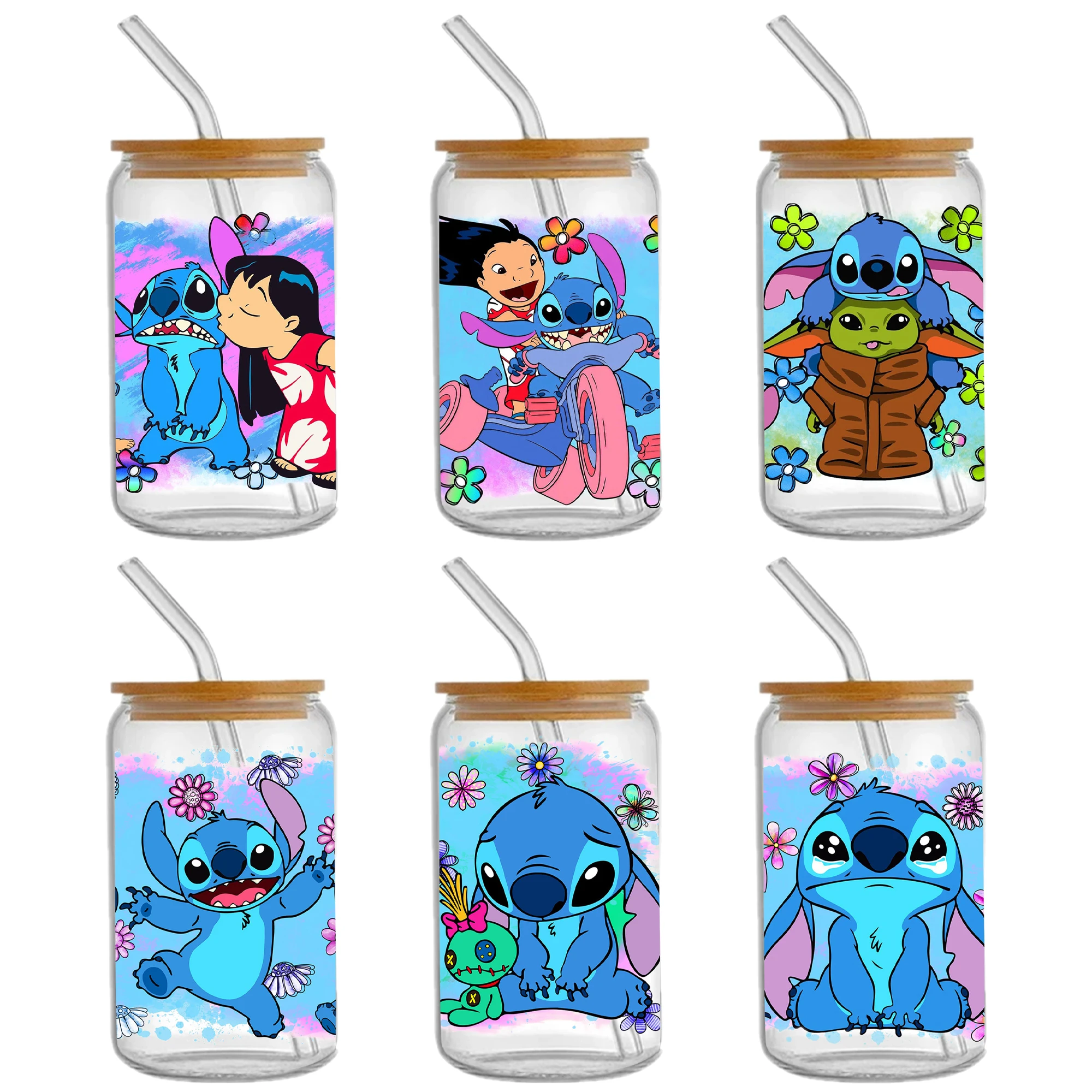 Disney Lilo and Stitch Decals - Set of 6 Lilo and Stitch Stickers for Kids and Adults - Vinyl Decals for Laptop, Tumbler, Water Bottle, Vehicles 