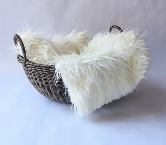 

Newborn Photography Props Plush Blanket Baby Photo Costume Infant Vintage Cotton Wrap Nursling Soft Blanket Dress Up For Baby