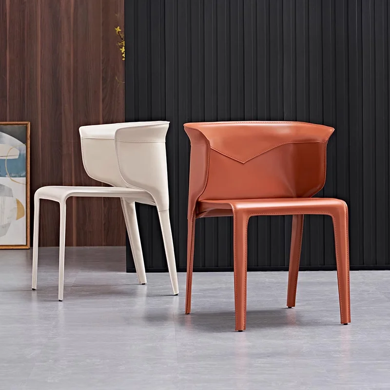 Sedia Da Pranzo In Pelle Italiana Nordic Modern Back Hotel Floor Sedie Da Pranzo Camera Da Letto Economica Ufficio Sedie Cucina Mobili Di Design