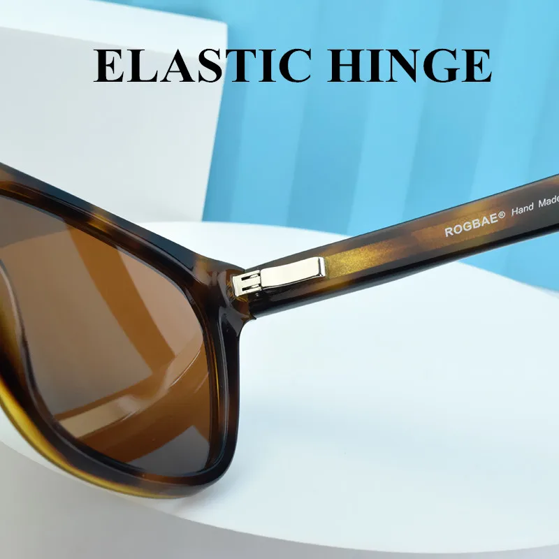ROGBAE Vintage Acetat polarisierte Sonnenbrille Männer S8581 Hohe Qualität Retro Designer sonnenbrille Frauen Luxus Marke Sonnenbrille UV400 – Detail 4