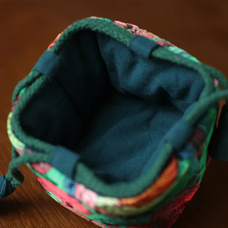 Small Cloth Teapot Storage Bags Color Printed Fabric Tea Cup Bag Teapot Travel Bag Teacup Organizer Chinese Style 4