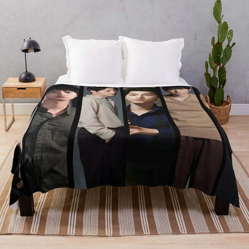 

Song Joong Ki Collage - Vincenzo Throw Blanket Quilt Blanket Blanket For Decorative Sofa Furry Blanket Fashion Sofa Blankets