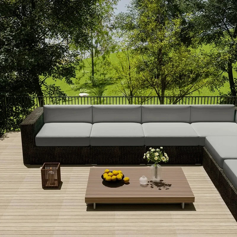 Patio Square Waterproof Slipcover Outdoor Sofa Seat Cushion Covers Garden Rattan Chair Sectional Sofa Covers Furniture Protector 3