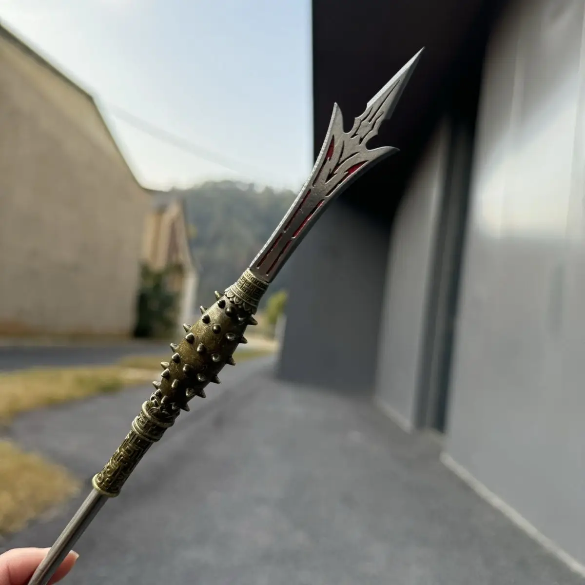40CM 야외 휴대용 EDC 다기능 창조적 수제 중국 스타일 복고풍 장식 미니 차 바늘 도구