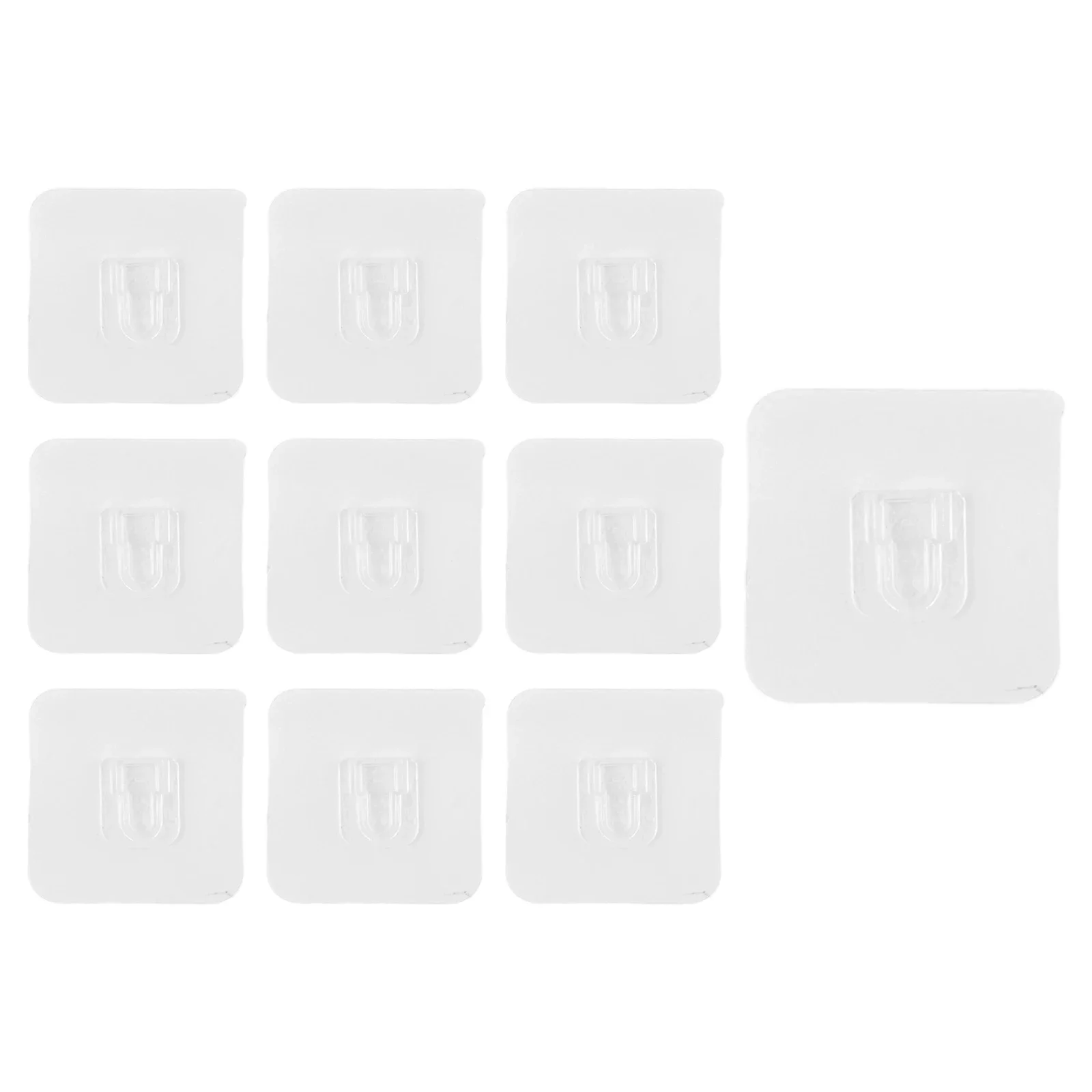 

10pcs Double Sided Adhesive Wall Hooks Hanger Waterproof Transparent Suction Cup Storage Hook For Kitchen Bathroom Organizer