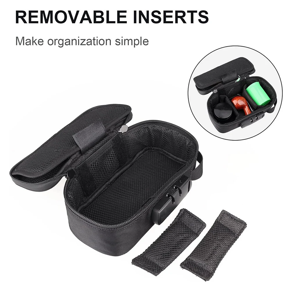 Odor Smell Proof Smoking Pipe Bag Combination Lock Container Case Outdoor Travel Gift