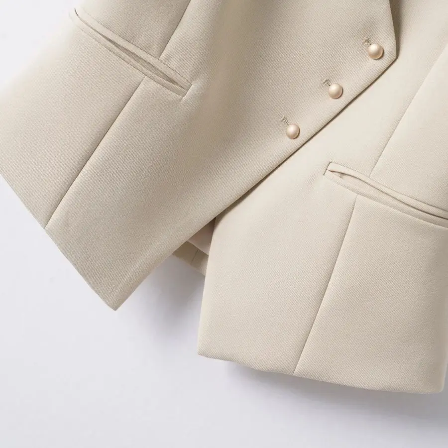 Solid Color Short Vest Women’s Spring & Fall Fashion V Neck Diagonal Button Versatile Workplace Elegant Vest Jacket Top Best Sellers In Women's Clothing