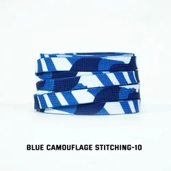 Vibrant Dazzling Blue Gradient Tie - Dye Shoelaces - 160cm (Blue camouflage)