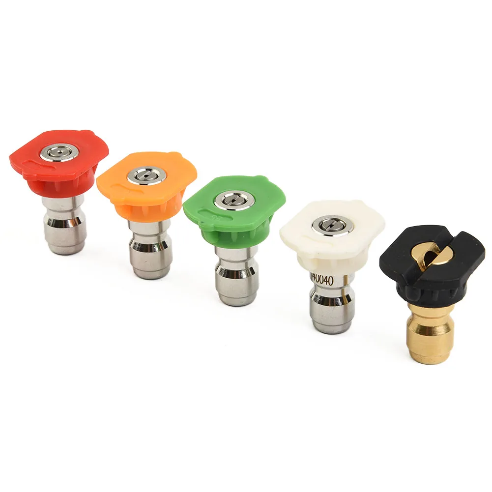 

New Brand High Quality Spray Nozzle Tips Pressure Washer 0 15 25 40 Degree 1/4" Male Thread Multiple Degree