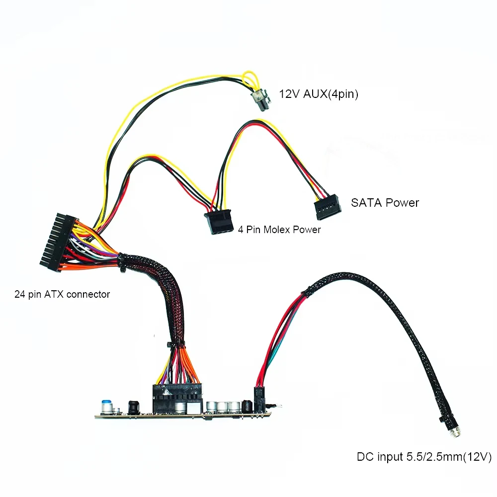 DC 24 핀 ATX PSU 12V 120W 피코 PSU ATX 스위치, 미니 ITX DC-자동차 ATX PC 전원 공급 장치, PC 컴퓨터용 와이드 입력