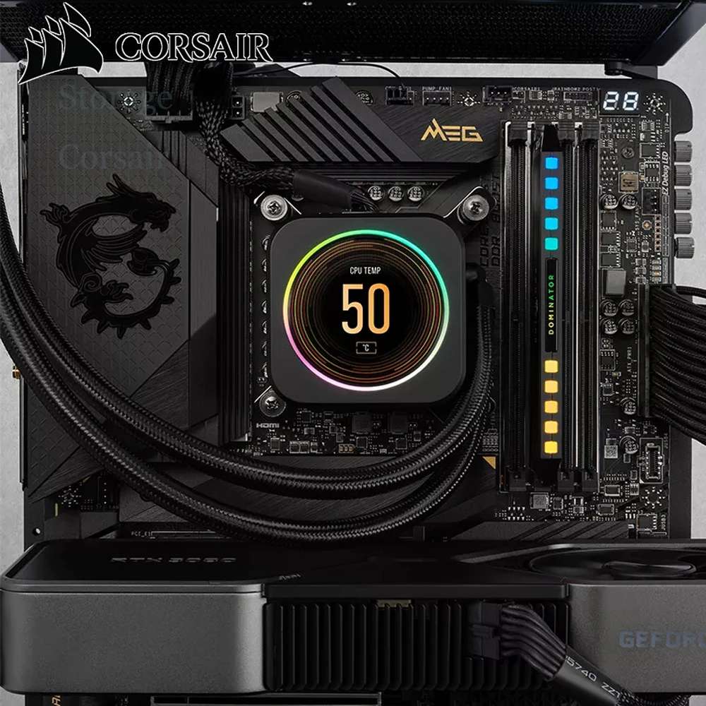 커세어 도미네이터 플래티넘 RGB DDR5 RAM 32GB 64GB 키트, 5600 6000 7000 7600MHz 인텔 XMP iCUE 호환 데스크탑 메모리